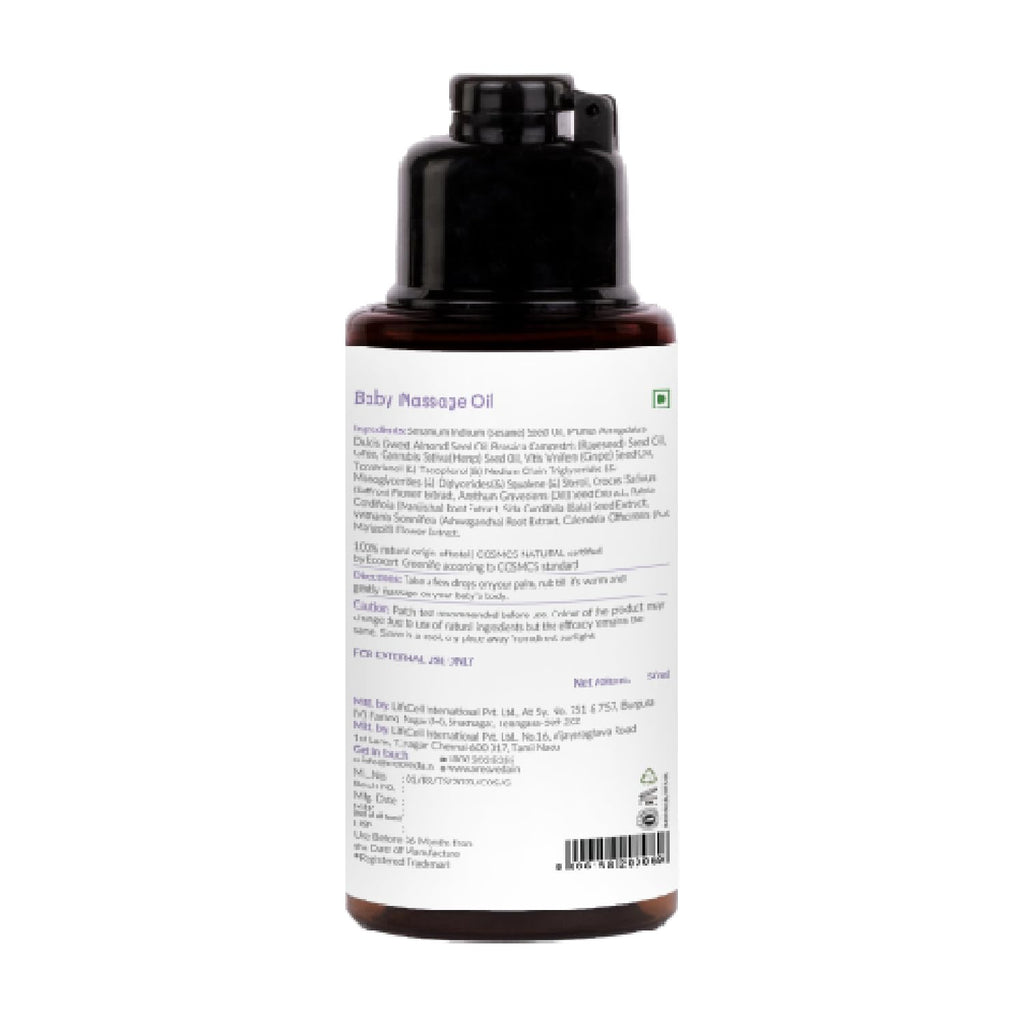 AreoVeda Organic Cold-Pressed Baby Massage Oil