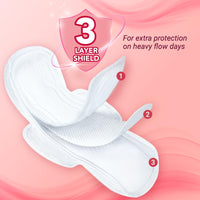 NIINE Naturally Soft Ultra Thin XL+ Sanitary Napkins |320mm Long|Cottony Soft Control Rashes|Long Lasting protection |Suitable for Heavy Flow with Free...