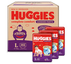 Huggies Complete Comfort Wonder Pants | Pant Style Baby Diapers Large Size (L), 192 Count | India's Fastest Absorbing Diaper, Prevents Diaper Rash,...