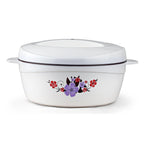 Cello Roti Plus Insulated Casserole Hot Pot Box Case with Lid 1500 ml White & Brown |