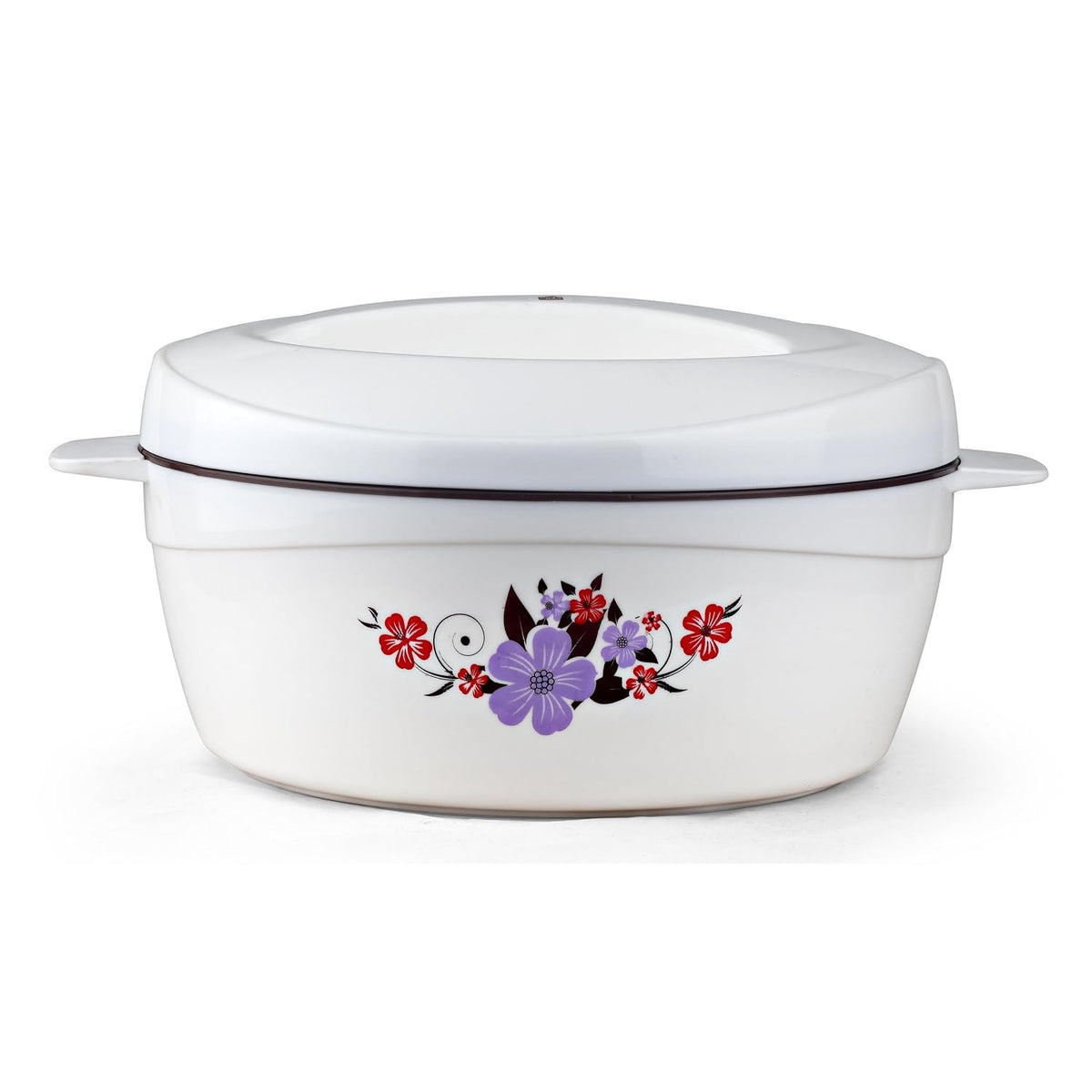 CELLO Roti Plus Insulated Casserole Hot Pot Box Case with Lid 2000 ml White & Brown |