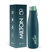 Milton Fame 1000 Thermosteel Water Bottle 880 ml, 24 Hr Hot and Cold I Leak Proof Lid, ISI Certified I Vacuum Insulated I for Office, Gym, School I Teal Blue