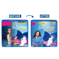 Stayfree Secure xl | Combo packs 120 Pads | Cottony Soft Sanitary Pads for Women | with Leak Lock Technology | Odour Control | Absorbs upto 100% Fluid | Up to 12 Hours of Protection |