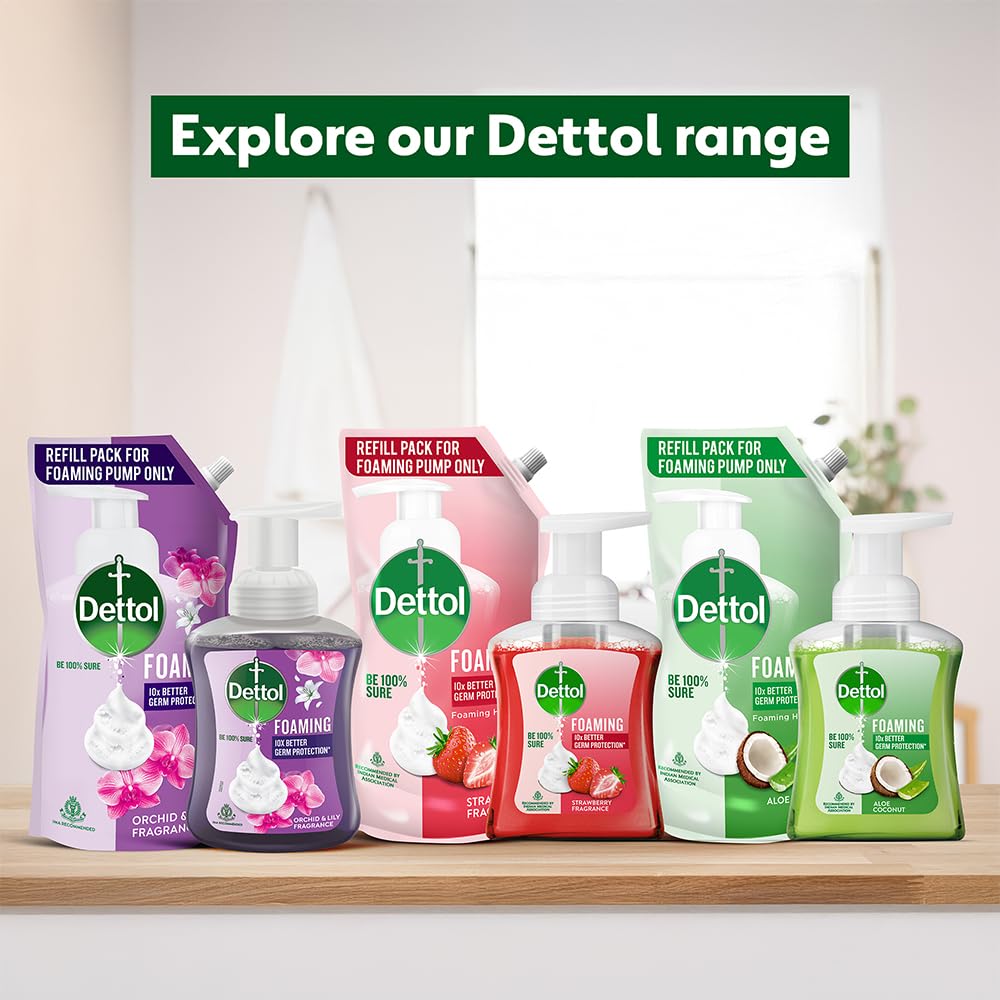 Dettol Orchid & Lily Foaming Handwash Refill 700ml (Pack of 2)