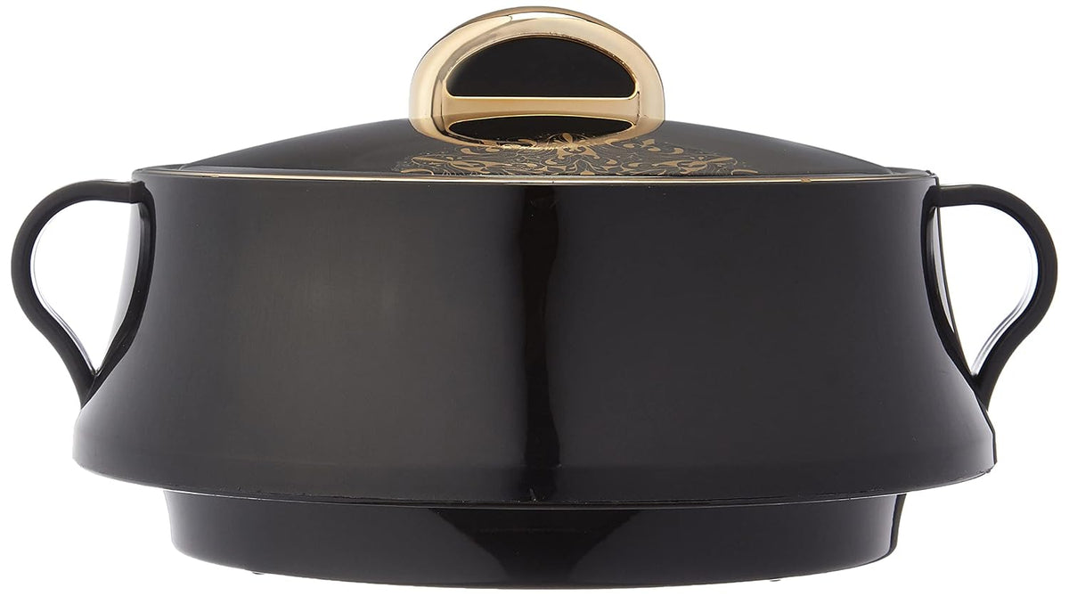 CELLO Midas Set of 2 Pieces Casserole Hot Pot Box For Daily Use & Kitchen 1000ml Each, Black |