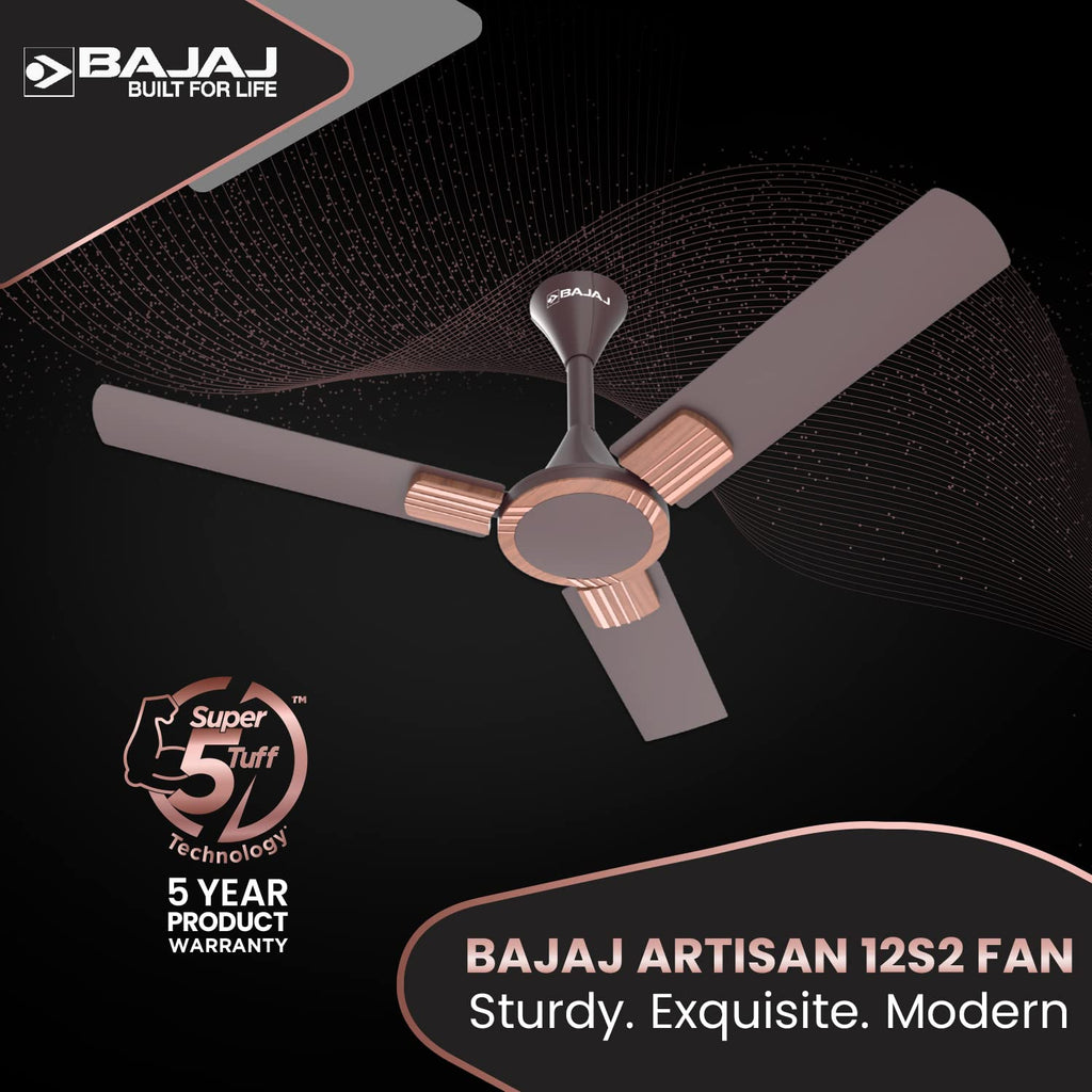Bajaj Artisan 12S2 1200MM (48") Ceiling Fan | BEE-2 Star Rated Energy Efficient |