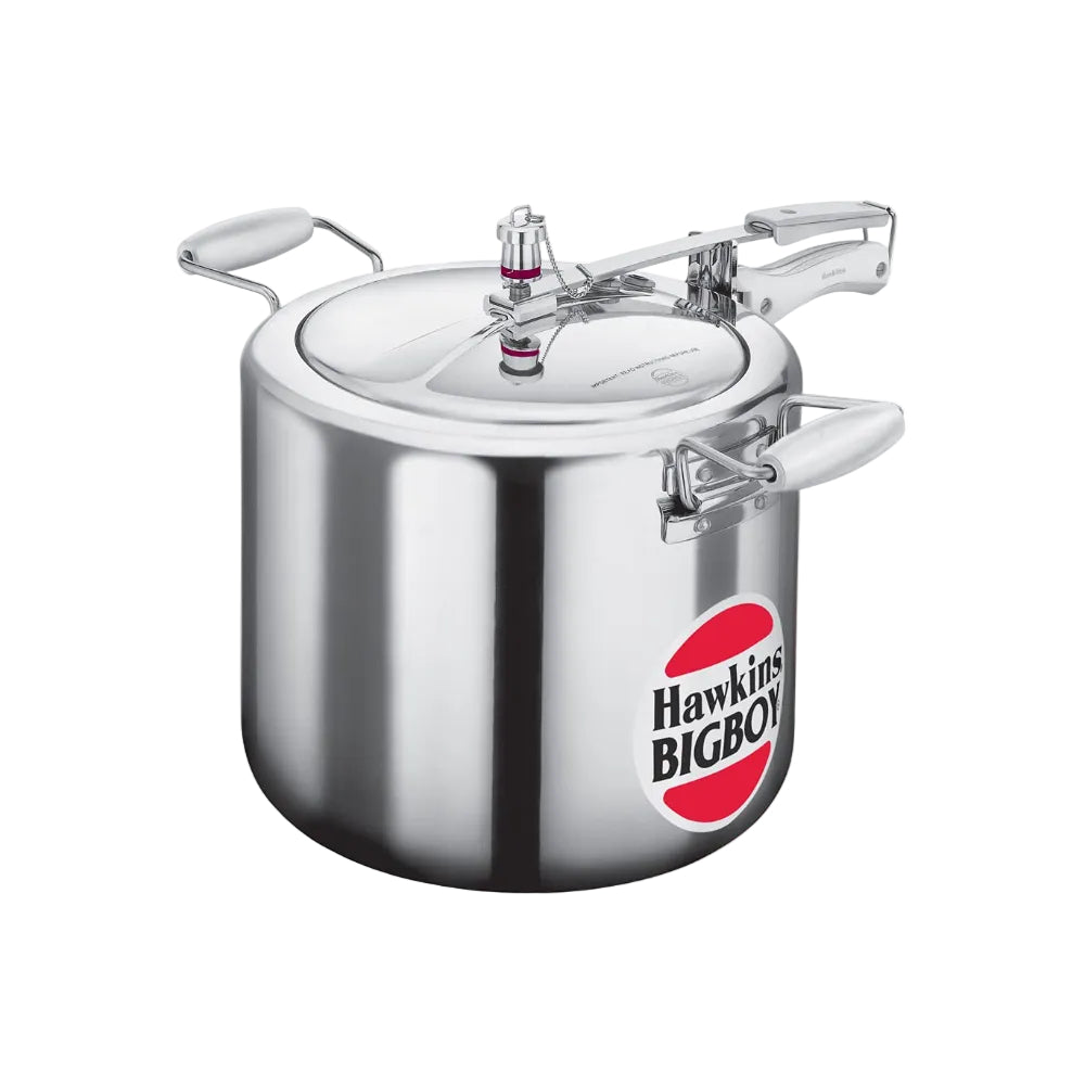 Hawkins 18 Litre Bigboy Pressure Cooker, Big Inner Lid Cooker, Silver (BB18), Aluminium