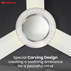 Havells CERA BLDC 1200mm Premium Underlight Ceiling Fan with 100% Pure Copper|Watt: 35|Air Flow: 225 cmm|Speed: 350 RPM|...