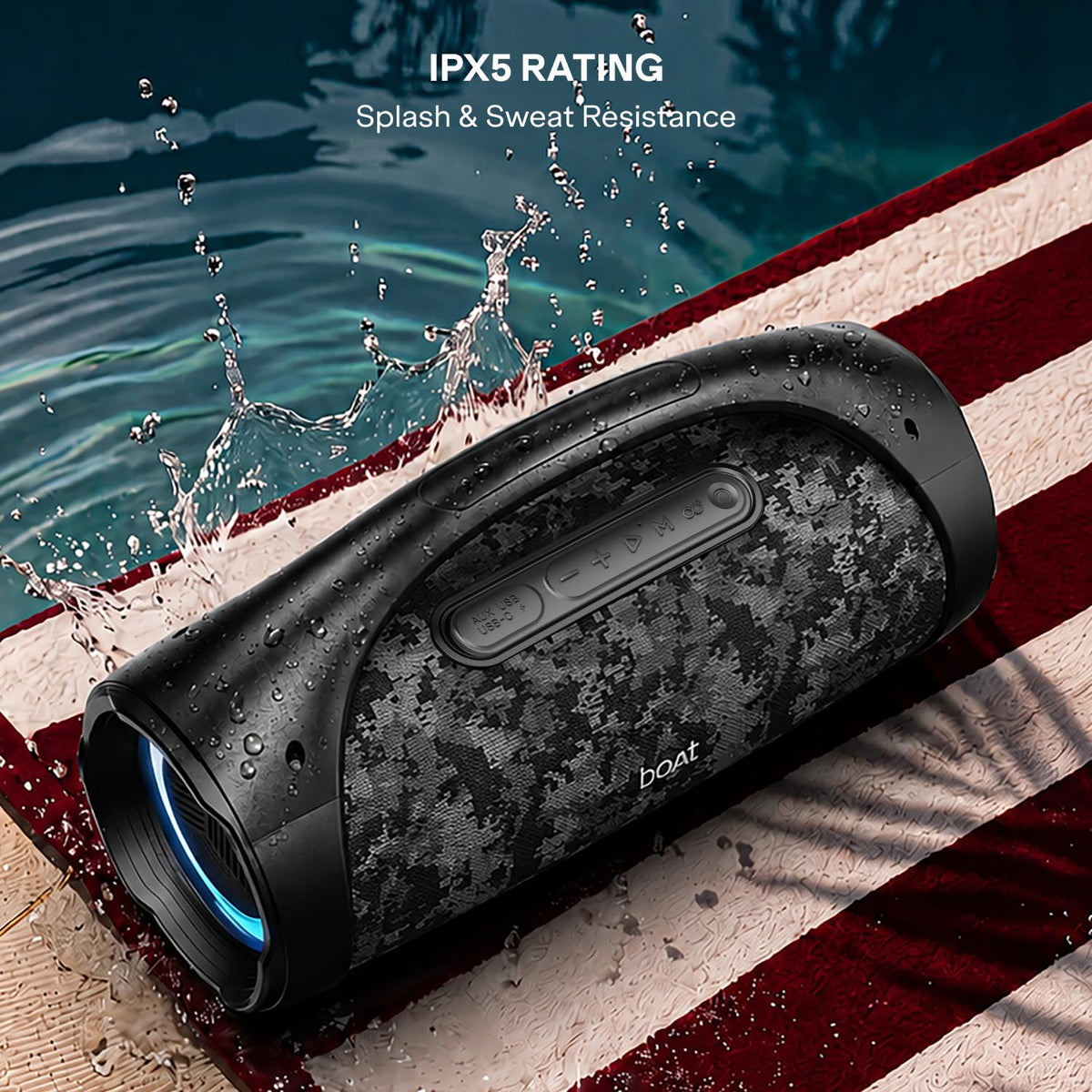 boAt Stone 900 w/ 80W Signature Sound, Up to 15 Hours Playtime, IPX5 Resistant, Type-C Charging, TWS Feature, Built-in Mic, Voice Assistant Portable...