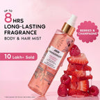 Nykaa Wanderlust Dreaming of Paris Fruity Perfume Body & Hair Mist, Notes of Champagne & Berries, 8 Hrs Long- Lasting Everyday Fragrance, 200 ml
