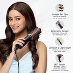 VEGA Litstyle L3 Volumizer Hair Blow Dryer Brush With 3 Heat/2 Speed Settings, 360° Airflow Vent, 3 in 1 Compact Hot Air Brush For Women, Tourmaline Ceramic