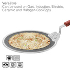 Hawkins 30 cm Dosa Tava, Triply Stainless Steel Shielded Nonstick Tawa with Rosewood Handle, Honeycomb Non Stick Induction Tawa, Silver (NSDT30)