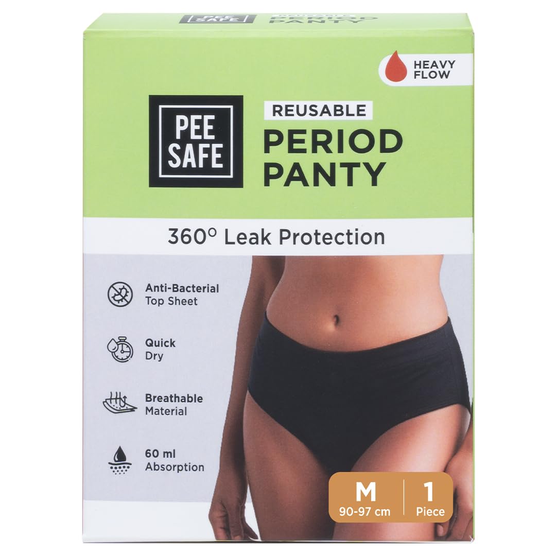 Pee Safe Reusable Period Panty for Women & Girls | Medium Size | Rash Free | Suitable for Heavy Flow, Leak Proof Menstrual Underwear, Comfortable Fit,...