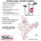 Hawkins Classic 8 Litre Pressure Cooker | Straight Body, Tall Design | Gas Compatible | Ideal for 8–10 persons | ISI Certified | 5 Year Guarantee | Silver...