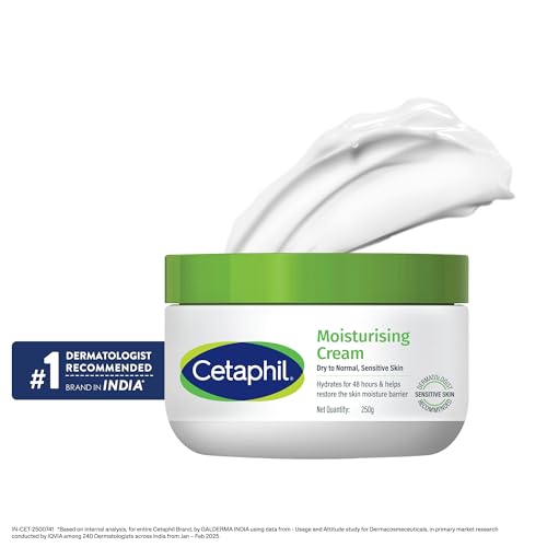Cetaphil Moisturising Cream 250g & Cetaphil Bright Healthy Radiance Night Comfort Cream 50g Combo