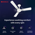 Havells 1200mm Enticer BLDC Prime Ceiling Fan| Compatible with Regulator & Remote| Upto 55% Energy Saving|