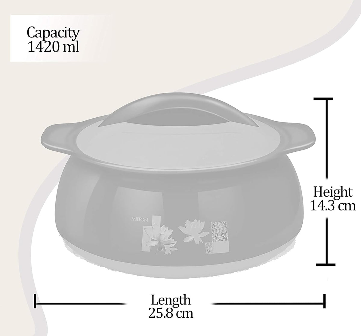 MILTON Delish 1500 Casserole, 1420 ml, Brown