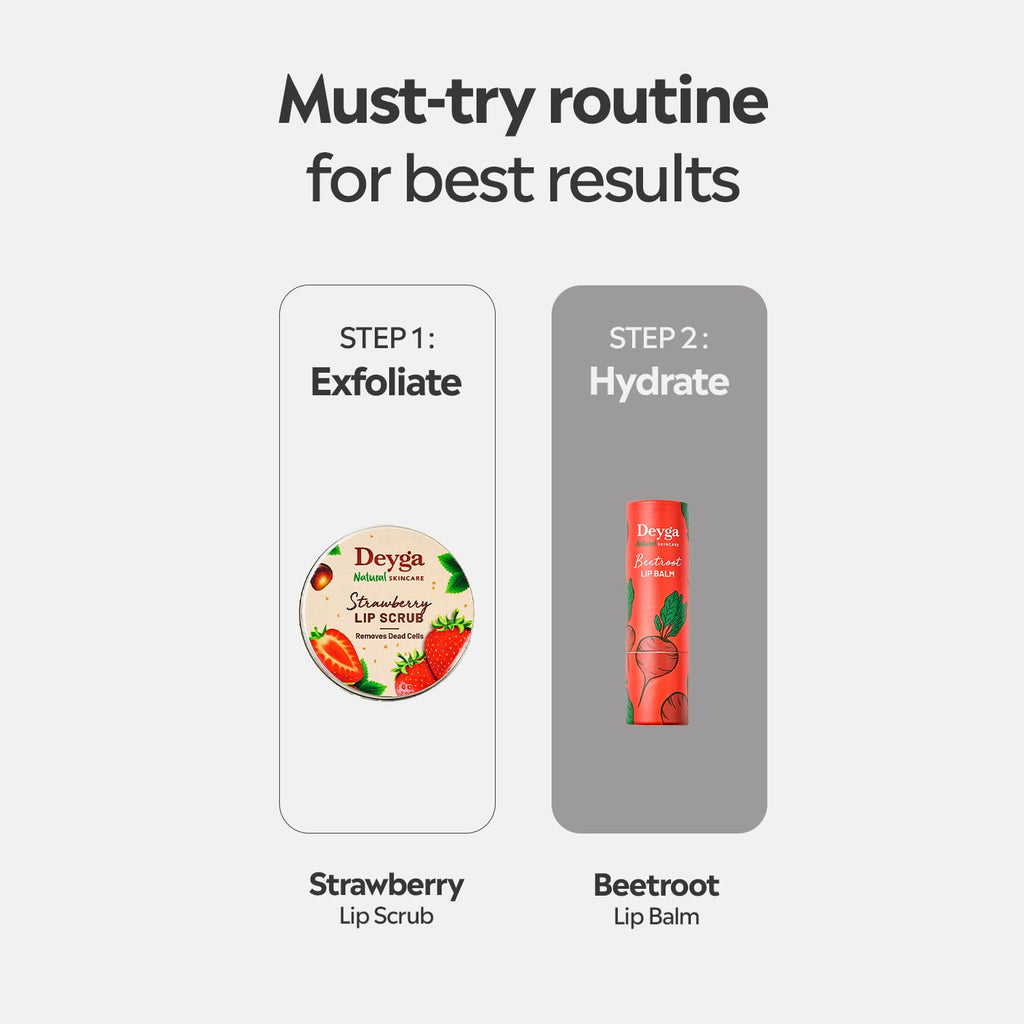 Deyga Beetroot Lip Balm stick (pack of 2) | Tinted Lip Care | For Dry & Chapped Lips | For Pigmented Lips | For Women & Men