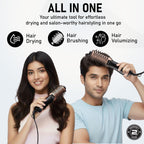 VEGA Litstyle L3 Volumizer Hair Blow Dryer Brush With 3 Heat/2 Speed Settings, 360° Airflow Vent, 3 in 1 Compact Hot Air Brush For Women, Tourmaline Ceramic