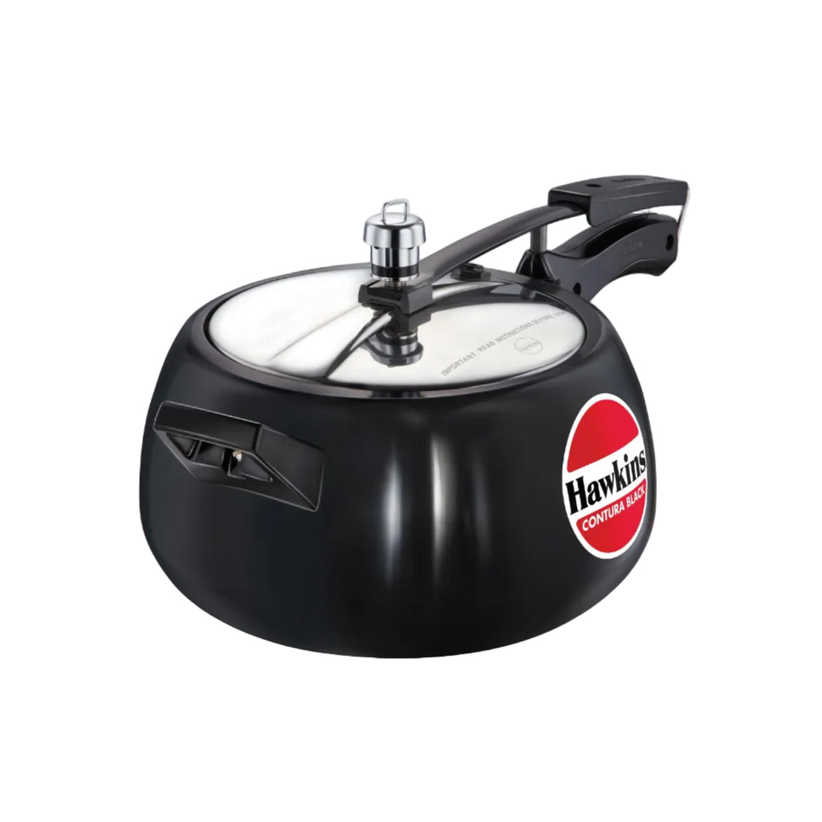 Hawkins Contura Black Pressure Cooker, 5 Litre, Black (CB50)