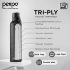 Stainless Steel Water Bottle Oslo Black 980ml