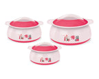 MILTON Delish Jr Insulated Inner Stainless Steel Casserole Gift Set of 3, Ivory