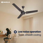 Havells 1200mm Ambrose Neo Energy Saving Ceiling Fan| Air Delivery: 220 m³/min| Speed: 370 RPM| 2...