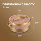 Milton Insignia 2500 Casserole, 2100 ml I ISI Certified I Inside Steel I PU Insulated I Food Grade I BPA Free