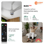 Orient Electric Aero O2 Oxygen Enriching BLDC Ceiling Fan | Newly Launched Air Purifier Fan| Remote Control | Silent Operation | All Season Fan with Reverse...