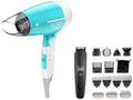 Havells HD3151 1200 Watts Foldable Hair Dryer; 3 Heat (Hot/Cool/Warm) Settings including Cool Shot button & Havells Super Grooming Kit GS8714, 15 IN 1,...