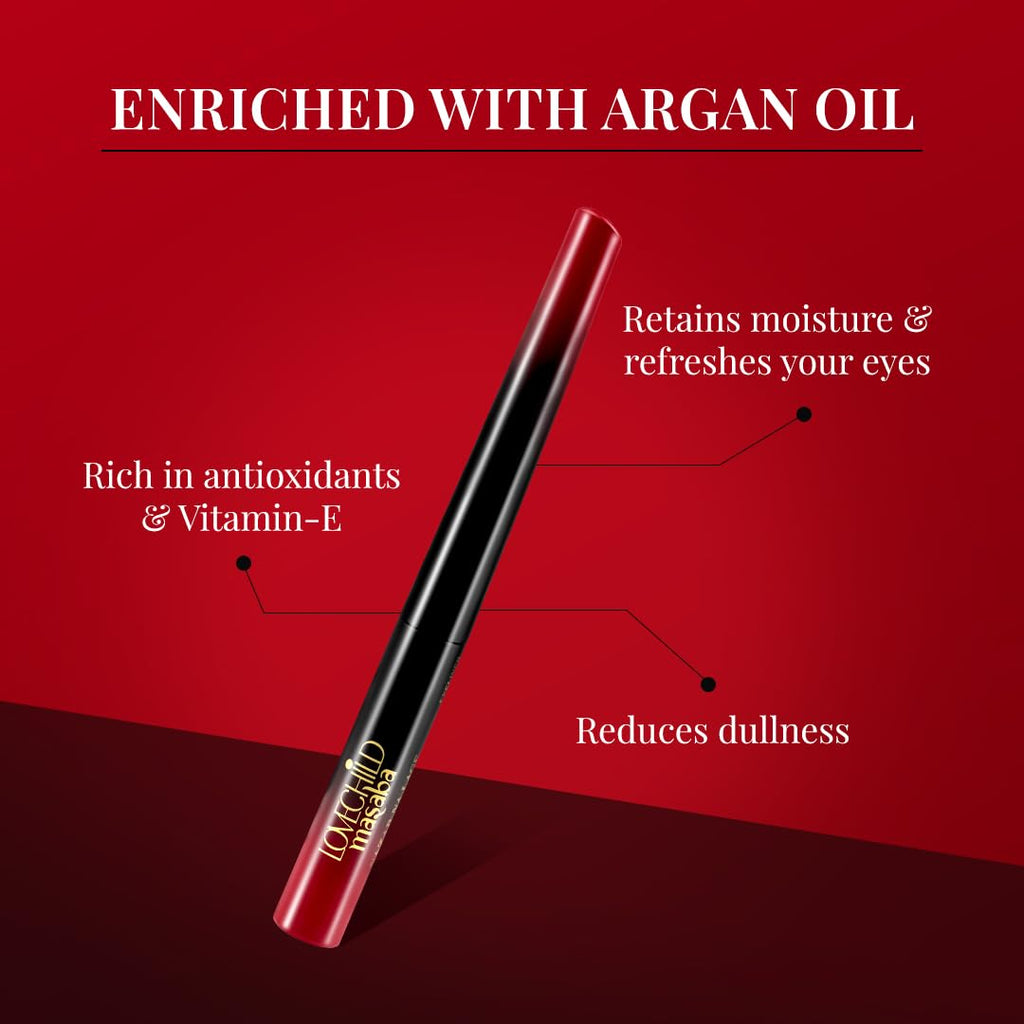 LoveChild Masaba Liquid Eyeliner (Black), Waterproof Smudge-Proof Eyeliner with HD Gloss Finish, Quick Drying Eye Liner and Long Lasting Eye Makeup for...