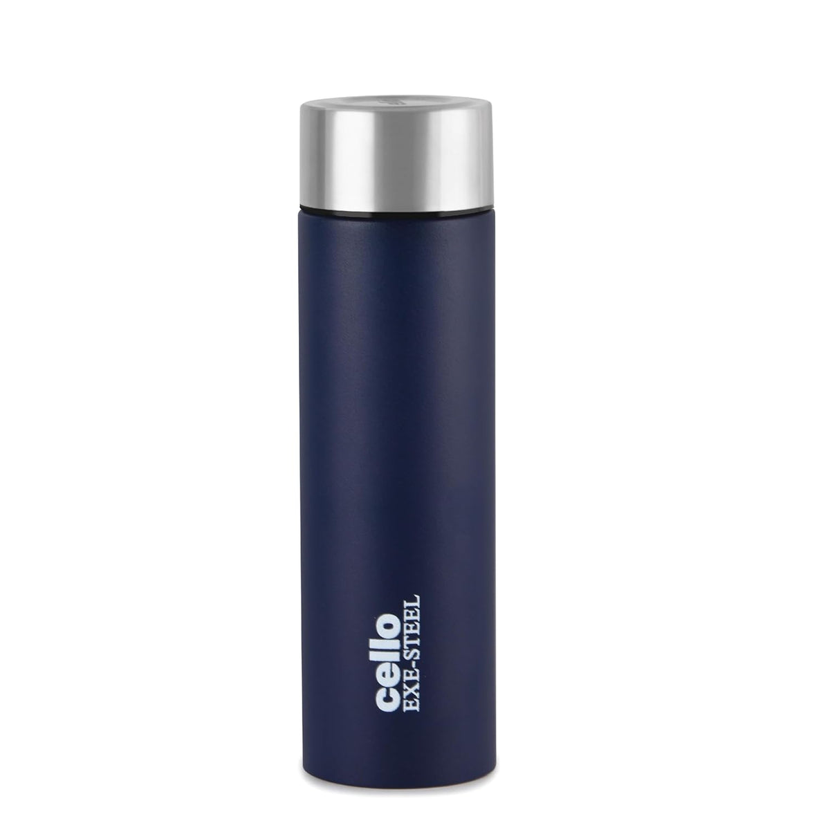 CELLO H2O Matt Stainless Steel Water Bottle For Office & Daily Use 1000 ml Navy Blue | Single Wall Freezer & Fridge Safe, Lightweight & Stylish Leakproof Rustproof Steel Water Bottle For School Travel