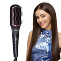 Vega Black Shine Hair Straightener Brush for Women, Straight in Min, Ionic & Thermoprotect Technology, 16 Temperature Settings