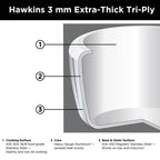 Hawkins 7 Litre Triply Stainless Steel Pressure Cooker,Wide Cooker, Inner Lid Cooker, Silver (HSST7W)