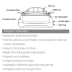 MILTON Delish Jr Insulated Inner Stainless Steel Casserole Gift Set of 3, Ivory