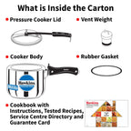 Hawkins 3 Litre Pressure Cooker, Stainless Steel Inner Lid Cooker, Induction Cooker, Silver (Hss3T), 3 Liter