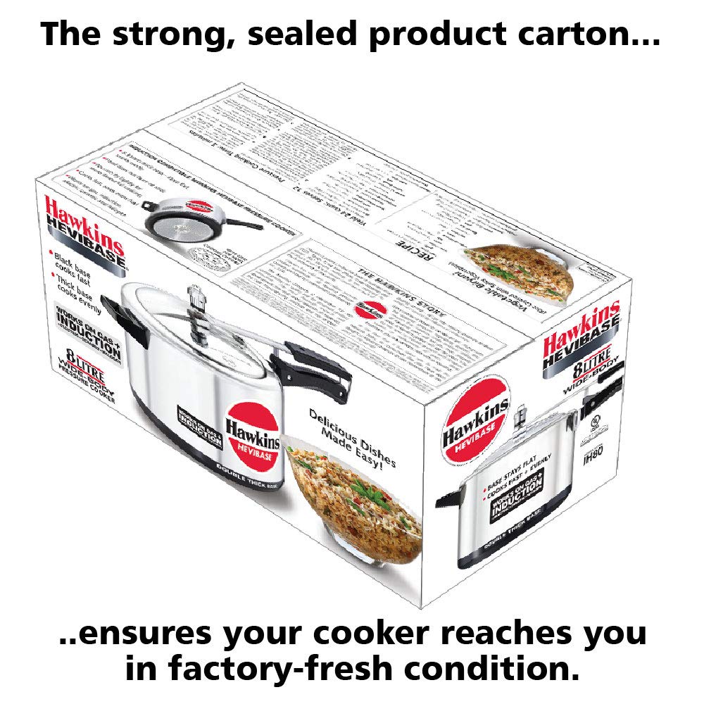 Hawkins Hevibase 8 Litre Pressure Cookers Induction Compatible