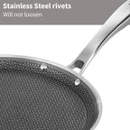 Hawkins 26 cm Triply with Shielded Nonstick Pro Flat Tava | Induction & Gas Compatible | Flat Surface, Spill-Resistant Rim | Silver (PSNFT26)