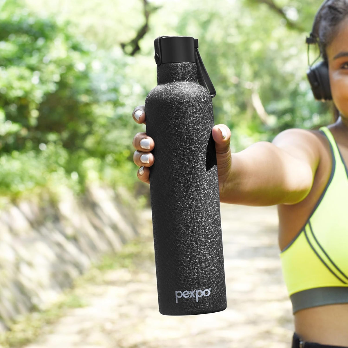 Stainless Steel Water Bottle Oslo Black 980ml