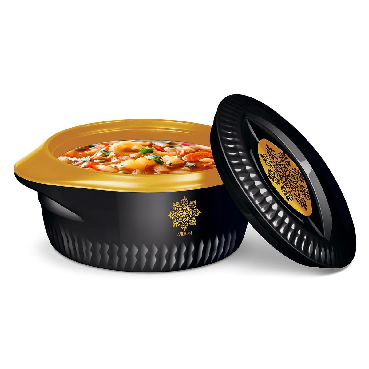 Milton Royal 1500 Insulated Inner Stainless Steel Casserole, 1.27 Litres, Black Gold |