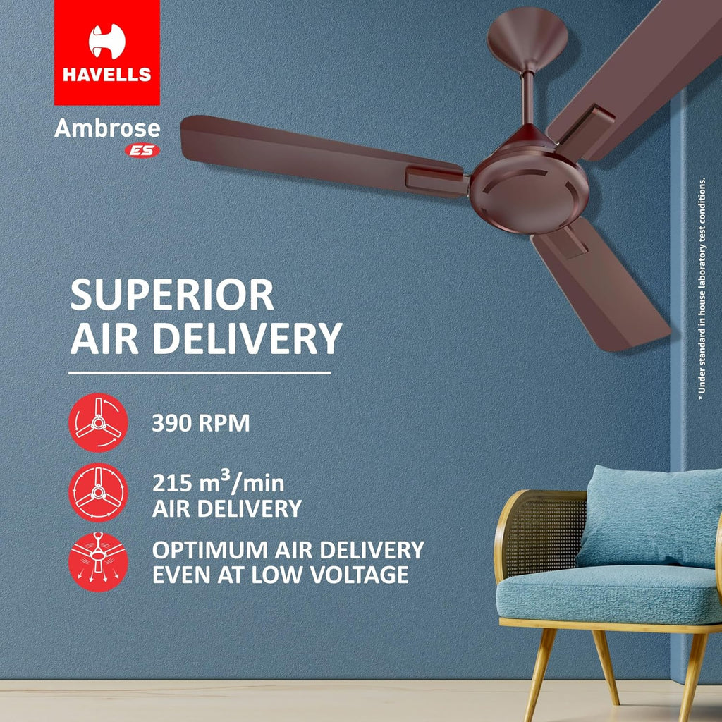 Havells 1200mm Ambrose Energy Saving High Speed Ceiling Fan|