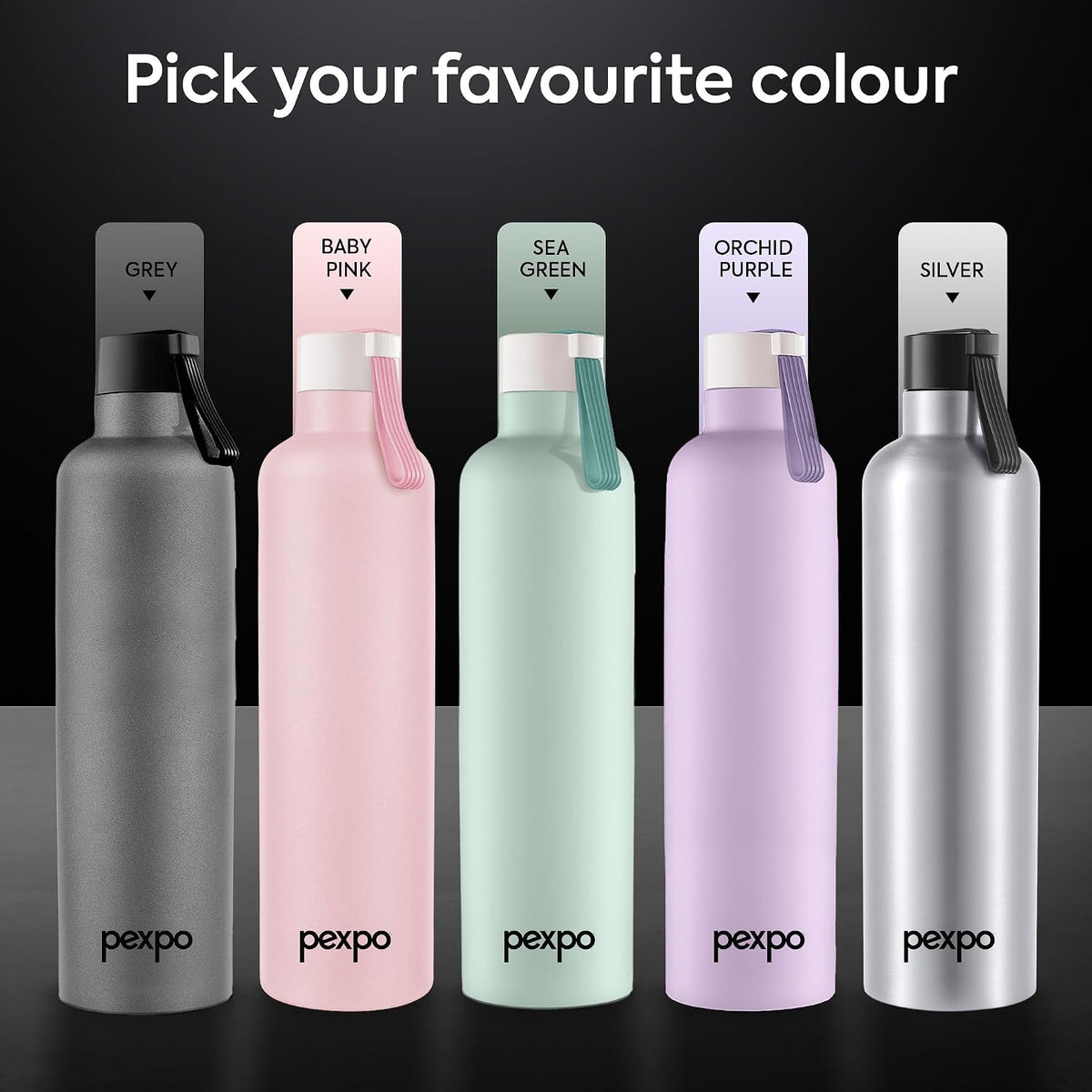 Stainless Steel Water Bottle Oslo Black 980ml