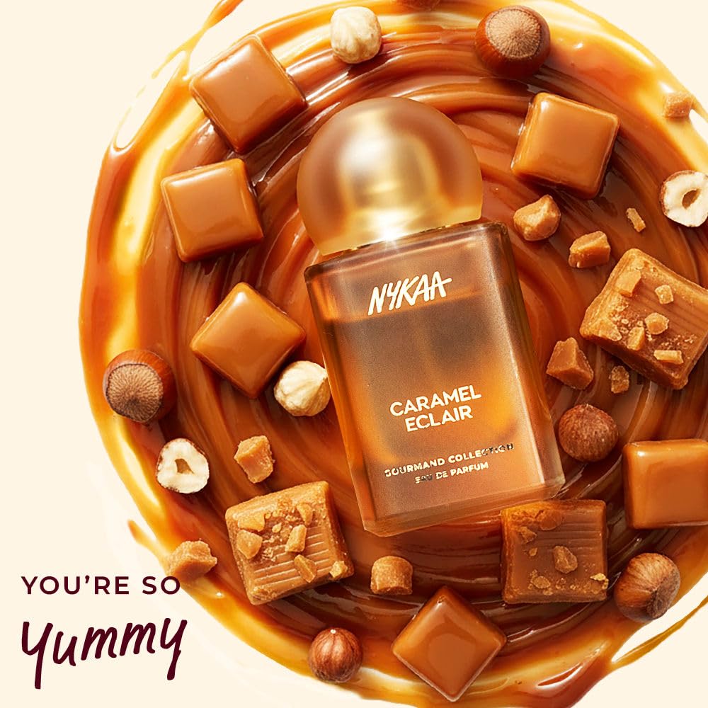 Nykaa Caramel Eclair EDP 50ml | Warm Sweet Perfume for Women | Caramel & Hazelnut Gourmand Fragrance | Long-Lasting Everyday Scent | Best...