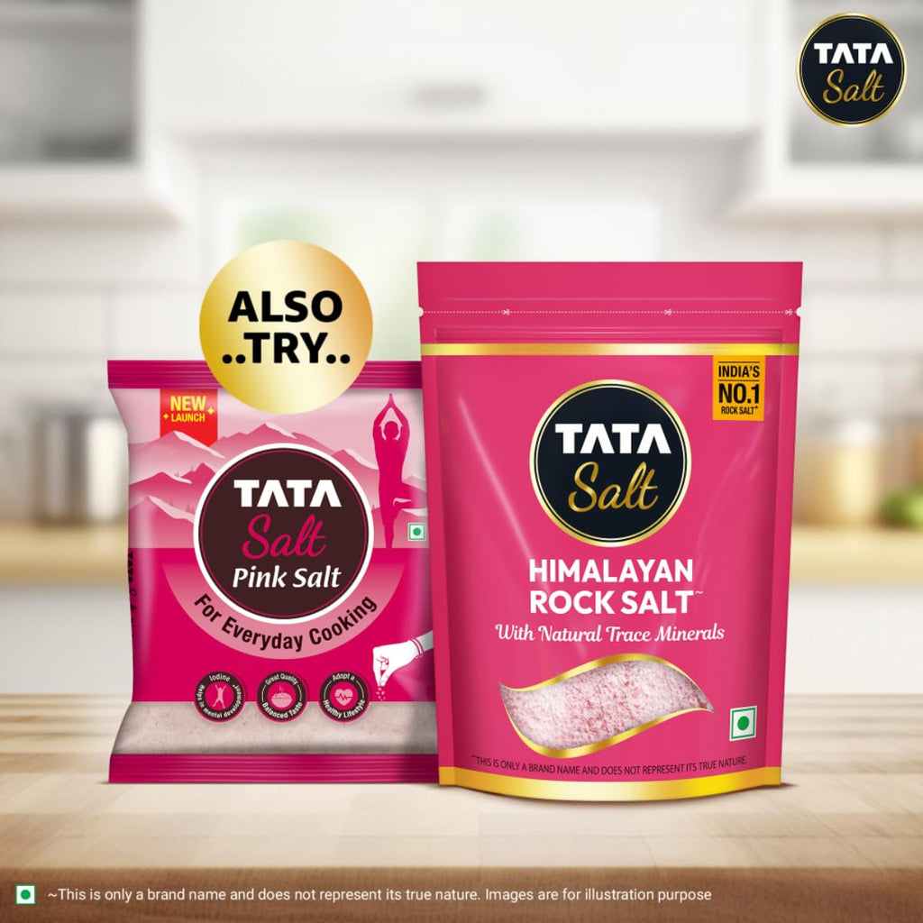 Tata Himalayan Rock Pink Salt, 1kg Pouch,
