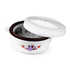 CELLO Roti Plus Insulated Casserole Hot Pot Box Case with Lid 2000 ml White & Brown |