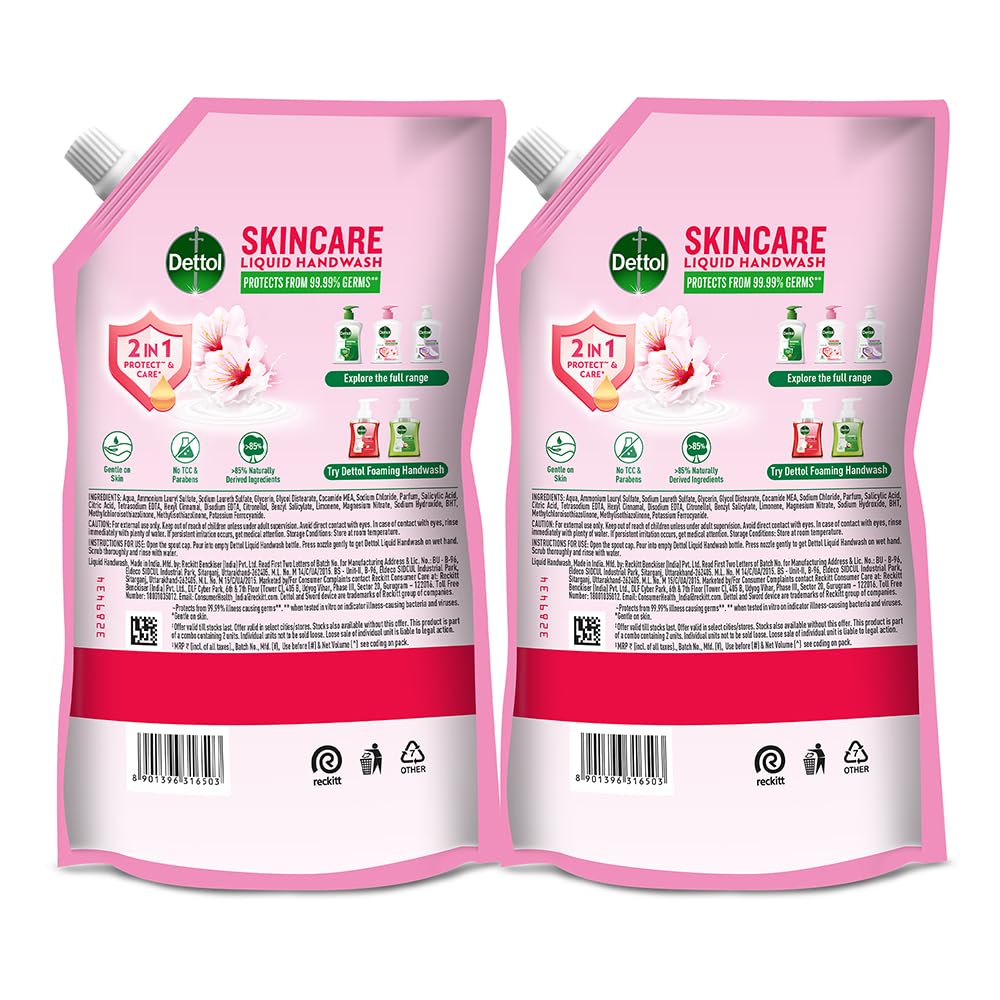 Dettol Liquid Handwash Refill – Skincare Hand Wash- 675ml