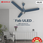 Havells FAB BLDC LED Ceiling Fan 1200 mm, 5 star, LED Speed Indicator, 380 RPM, Up to 65% Savings,Reverse Rotation,4 Speed Modes,Low Wattage 30W,Low Noise