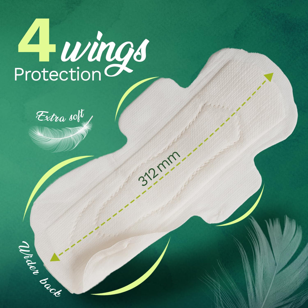 Pee Safe Comfort Ultra Thin Pads | 14 Pcs (8 XL+6 XXL) | Dual Wings | Ultra Soft, Toxin Free, Extra Long, Disposable Wrapper, 6 Layer Deep Absorption,...