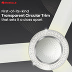 Havells CERA BLDC 1200mm Premium Underlight Ceiling Fan with 100% Pure Copper|Watt: 35|Air Flow: 225 cmm|Speed: 350 RPM|...