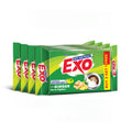 Exo Dishwash Bar, 360gm (90gm X (3 + 1 Bar Free) | Complete Dishwashing Solution With Anti-Bacterial Efficacy & Goodness of Ginger Remove Tough Grime Stains | Experience Hygienic & Superior Cleaning